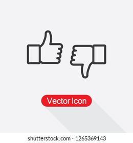 Like and Dislike Icon, Thumb up Icon Vector Illustration Eps10