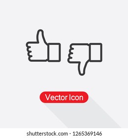 Like and Dislike Icon, Thumb up Icon Vector Illustration Eps10