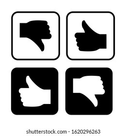 Like and dislike icon. Thumbs up and thumbs down icon vector design