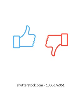 Like Dislike Icon Vector Stock Vector (Royalty Free) 1350676361 ...