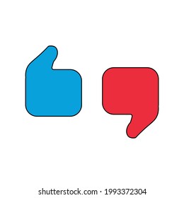 Like Or Dislike icon, vector