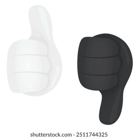 Gefällt und missfällt Icon. Vektor