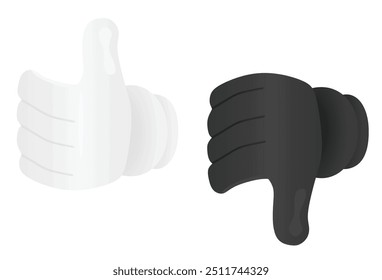 Like and dislike icon. vector