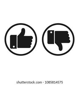 Like, dislike icon. Vector illustration