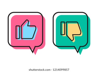 like and dislike icon. vector illustration 