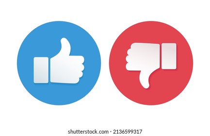 Like and dislike icon vector illustration