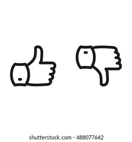 Like Dislike Icon Vector Illustration Stock Vector (royalty Free 