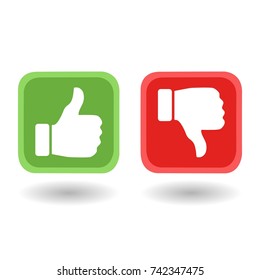 Like and Dislike Icon, Vector, Illustration, Eps File