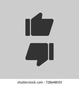 Like and dislike icon vector isolated