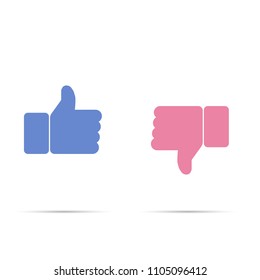 Like and dislike icons