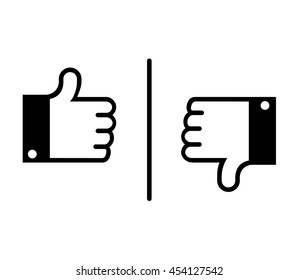 Like and dislike icons