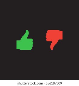 Like and dislike icons