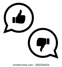 Like and Dislike icons in balloon