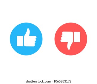Like And Dislike Icons Collection Set. Thumbs Up And Thumbs Down. Modern Graphic Elements For Web Banners, Web Sites, Printed Materials, Infographics. Vector Illustration Isolated On White Background