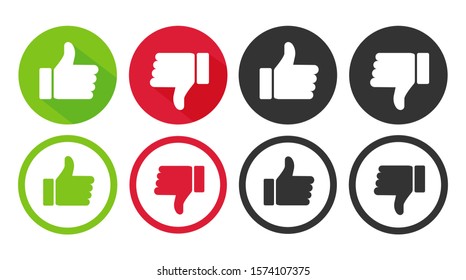 Like and dislike icons collection vector