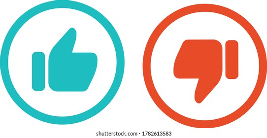 Like and dislike icons collection vector	
