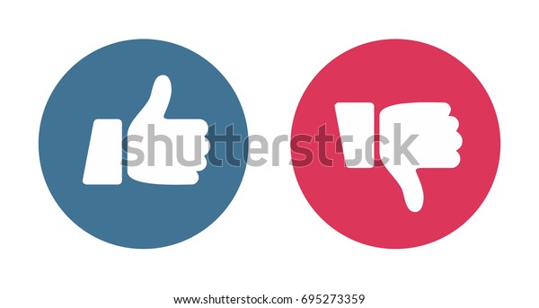 Like Dislike Icons Illustration Vector Stock Vector (Royalty Free ...