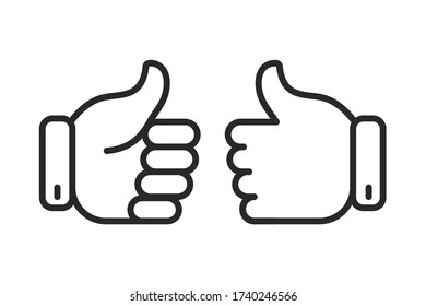 Like and dislike icons set. Selection buttons between "no" and "yes". Set of modern color and style.