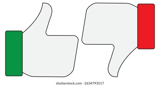 Like and dislike icons set. Simple vector sign .Thumbs up and thumbs down. Vector illustration.