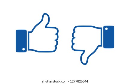 Like and dislike icons set, Thumbs up and thumbs down icon Vector illustration. symbol for web site Computer and mobile vector.