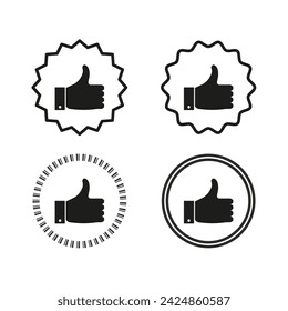 Like and dislike icons set. Thumbs up and thumbs down symbol. Vector illustration. EPS 10.