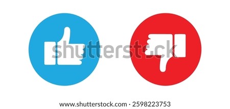 Like and Dislike Icons: Social Media Symbols - Vector Graphics