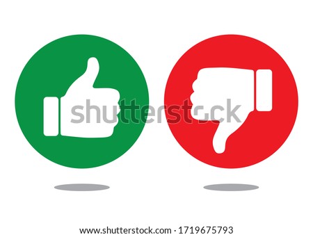 Like and Dislike Icons, Symbols, Vector Design Stock photo © 
