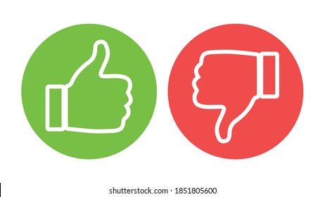 Like and Dislike Icons, Vector Design
