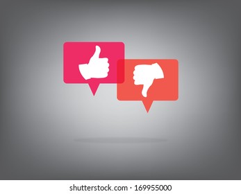 like and dislike  Illustration, Vector,background,icon