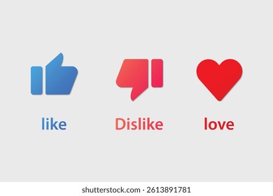 like dislike love vector design illustration 
