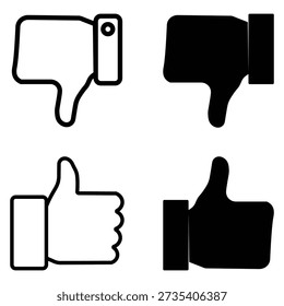 Me gusta Dislike y Valoración de Iconos Vectoriales