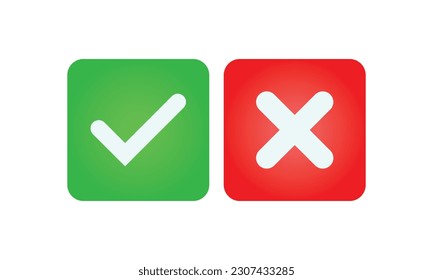 Symbol mit gleicher oder ungleicher oder richtiger und falscher Ausrichtung einzeln auf weißem Hintergrund
