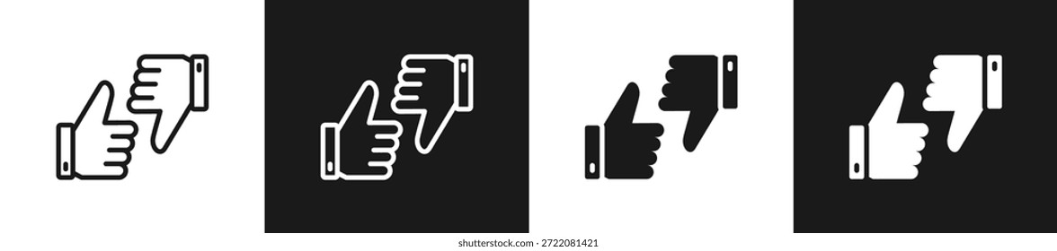 Gustar y no gustar Línea de escala N Estilo de icono de glifo en blanco y fondo