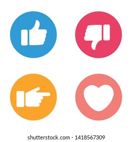 Like and Dislike Set icon symbol vector