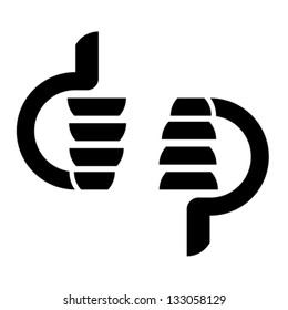 	Like and dislike - social symbol, vector