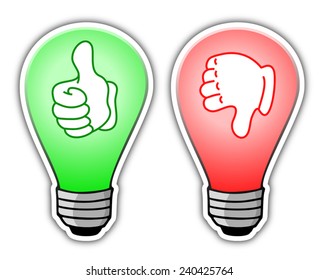 Like and dislike symbols