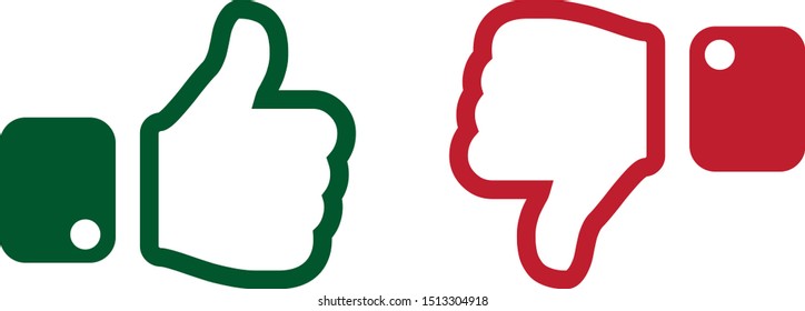 like dislike thumb symbol. vector