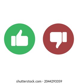 Like and dislike vector icon