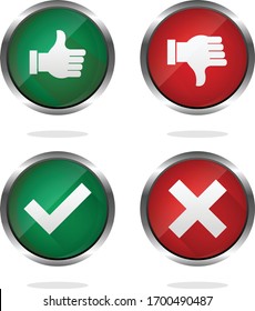 Iconos de tipo y disgusto y vectoriales