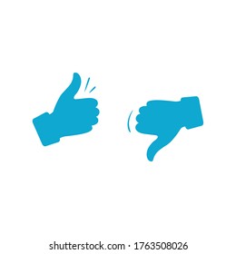 Like and dislike Vector illustration Isolated on a white background