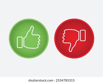  Like or dislike. Vector illustration line icon, Vector like and dislike icon. Like and dislike buttons for websites and mobile apps.
