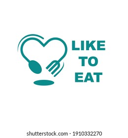 Like To Eat Logo Design Vector