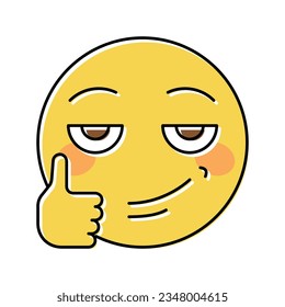 like emoji color icon vector. like emoji sign. isolated symbol illustration