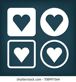 Like Favorite Apps Buttons. Web Icons