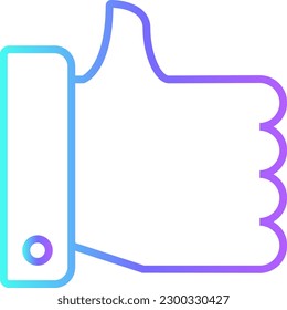 Like Feedback icon with blue duotone style. social, hand, ok, up, good, thumb, love. Vector illustration