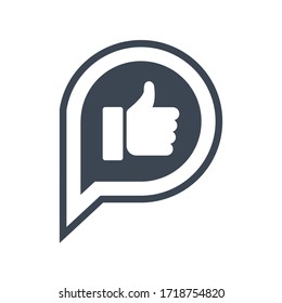 Like feedback icon vector graphic.