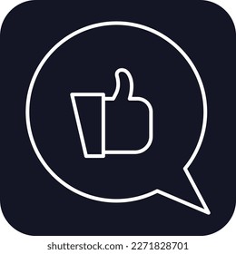 Like Feedback Icons with black filled outline style. Thin line icon related to feedback, rating, testimonials, quick response, satisfaction and more. Simple web icon. Vector illustration