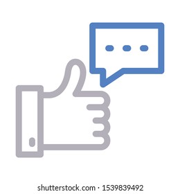  like feedback vector color line icon