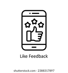 Like Feedback vector outline Icon Design illustration. Business And Management Symbol on White background EPS 10 File