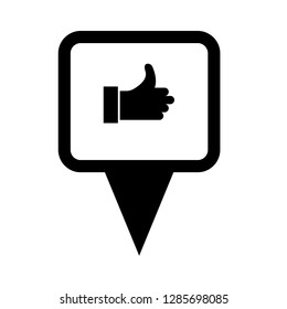 like, finger icon and map pin. logo concept. Designed for your web site design, logo, app, UI